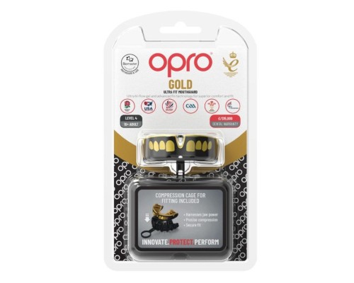 Капа Opro Gold Grillz Black/Gold (102504012) (Gold_Grillz_Bl/Gold)