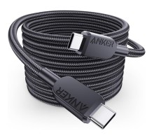 Дата кабель USB-C to USB-C 0.9m 240W nylon 310 black Anker (A81D5H11)