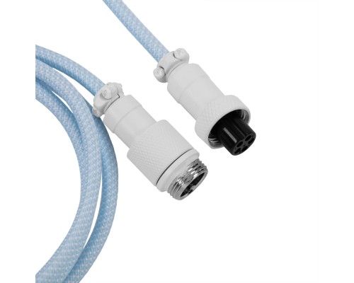 Дата кабель USB-C + USB A to USB-C 1.36m Coiled Aviator blue Keychron (CAB19_KEYCHRON)