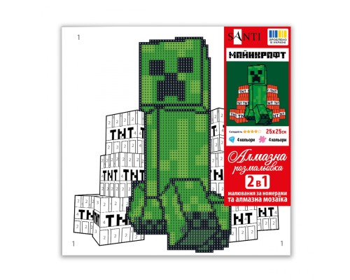 Картина по номерам Santi Кріпер та вибухівка 25х25 см з алмазною мозаїкою (954930)