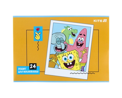 Альбом для малювання Kite SpongeBob SquarePants, 24 аркуша (SB25-242)