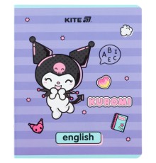 Зошит Kite предметний Kuromi 48 аркуші, лінія, английська мова (HK25-240-8)