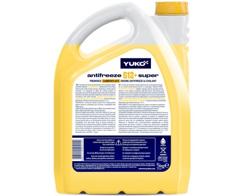Антифриз Yuko -32 Super G12+ жовтий. ПЕ кан.5л (5 кг.) (4823110404454)