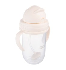 Поїльник-непроливайка Canpol babies з трубочкою і обтяжувачем, 270 мл, кремова (56/623_cre)