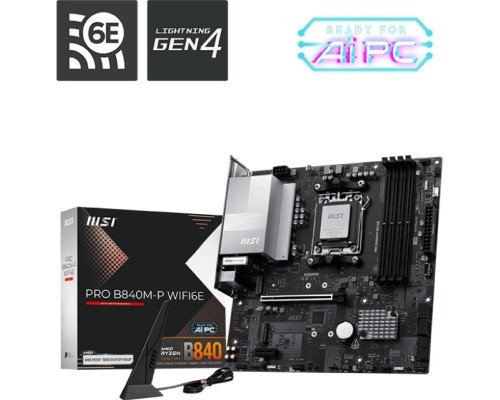 Материнська плата MSI PRO B840M-P WIFI6E