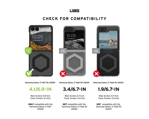 Чохол до мобільного телефона UAG Mouve with Magnet Samsung Galaxy Z Flip 7 Ash (214504113131)