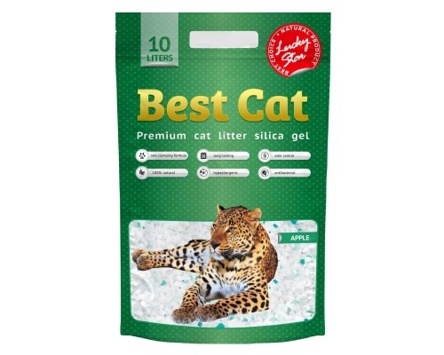 Наповнювач для туалету Best Cat Green Apple Силікагелевий 10 л (4820281500381)