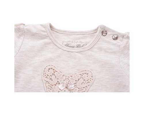 Кофта дитяча Breeze з мереживним серцем (7883-74G-beige)