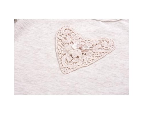Кофта дитяча Breeze з мереживним серцем (7883-74G-beige)