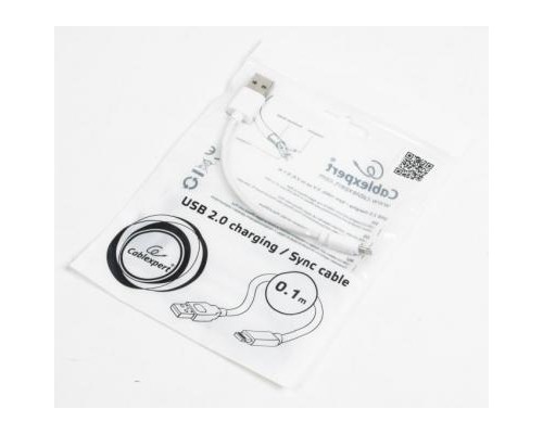 Дата кабель USB 2.0 AM to Lightning 0.1m Cablexpert (CC-USB2-AMLM-W-0.1M)