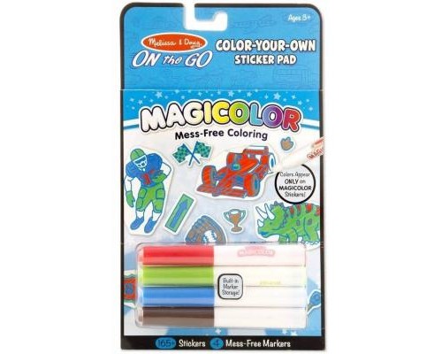 Набір для творчості Melissa&Doug Магічні наліпки-розмальовки - блакитні (MD9130)