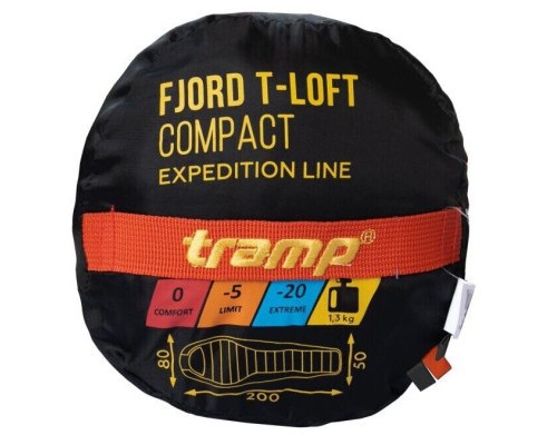 Спальний мішок Tramp Fjord Regular Orange/Grey L (UTRS-049R-L)
