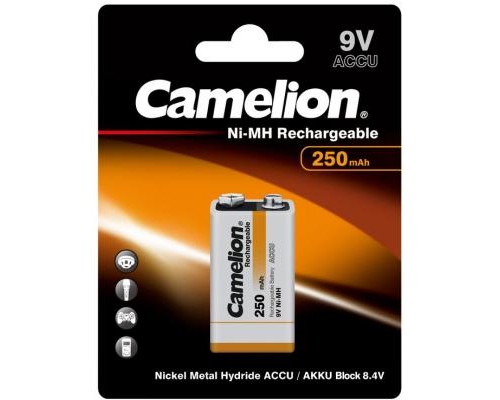 Акумулятор Крона 250mAh Ni-MH * 1 6F22-1BL Camelion (NH-9V250BP1) 