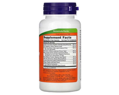 Трави Now Foods Менопауза, Трав'яний Комплекс, Menopause Support, 90 капсул (NOW-03325)