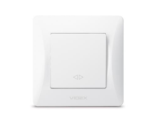 Перемикач Videx BINERA 1кл проміжний білий (VF-BNSW1)