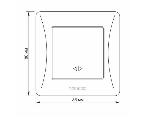 Перемикач Videx BINERA 1кл проміжний білий (VF-BNSW1)