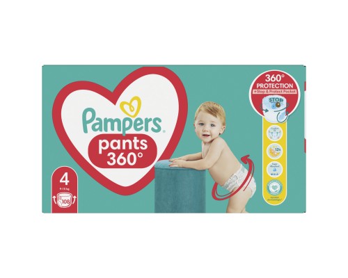 Підгузки Pampers трусики Maxi Pants Розмір 4 (9-15 кг) 108 шт (8006540069448)