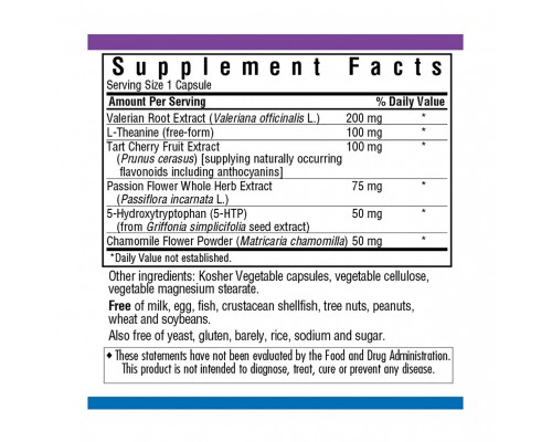 Трави Bluebonnet Nutrition Нормалізація сну, Targeted Choice, 30 рослинних капсул (BLB2004)