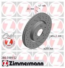 Гальмівний диск ZIMMERMANN 280.3189.52