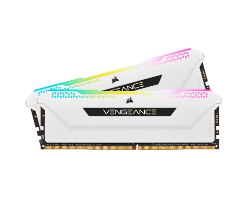 Модуль пам'яті для комп'ютера DDR4 16GB (2x8GGB) 3600 MHz Vengeance RGB Pro SL White Corsair (CMH16GX4M2D3600C18W)