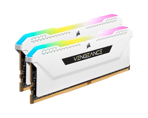 Модуль пам'яті для комп'ютера DDR4 16GB (2x8GGB) 3600 MHz Vengeance RGB Pro SL White Corsair (CMH16GX4M2D3600C18W)