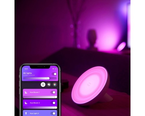Настільна лампа Philips Hue Bloom, Color, BT, DIM, чорна (929002376001)