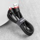 Дата кабель USB 2.0 AM to USB-C 2.0m 2A red-black Baseus (CATKLF-C91)