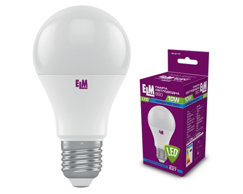 Лампочка ELM B60 10W PA10S E27 4000K (18-0177)