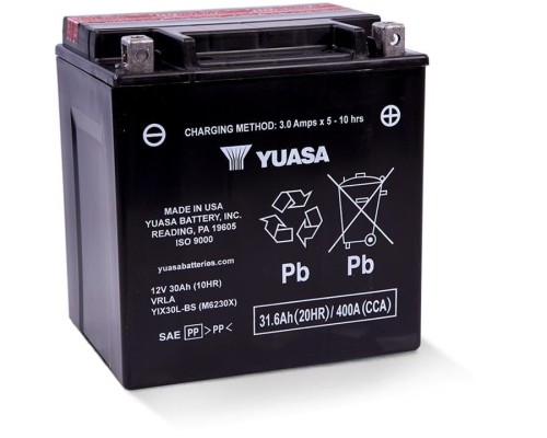 Акумулятор автомобільний Yuasa 12V 31.6Ah High Performance MF VRLA Battery AGM (YIX30L-BS)