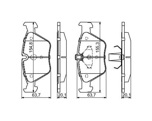 Гальмівні колодки Bosch 0 986 424 485
