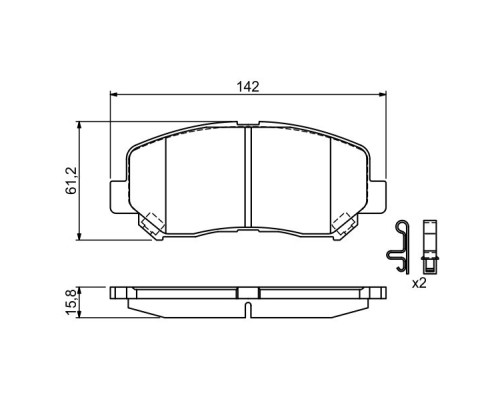 Гальмівні колодки Bosch 0 986 494 675