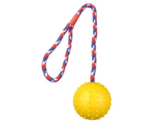 Іграшка для собак Trixie М'яч на мотузці з ручкою 30 см (кольори в асортименті) (4011905033082)