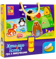 Розвиваюча іграшка Vladi Toys Гра з липучками Хто що їсть? (укр) (VT1302-27)