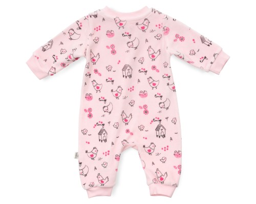 Чоловічок дитячий Tongs велюровий на блискавці (3634-56G-pink)