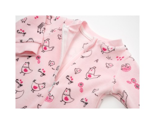 Чоловічок дитячий Tongs велюровий на блискавці (3634-56G-pink)