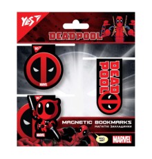 Закладки для книг Yes магнітні Marvel.Deadpool, 3 шт (707736)