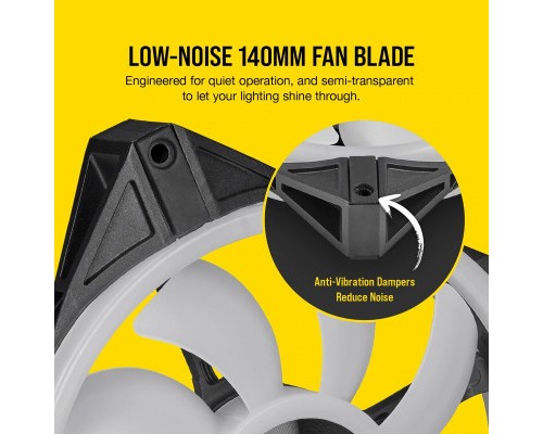Кулер до корпусу Corsair QL Series, QL140 RGB, 140mm RGB LED Fan (CO-9050100-WW)