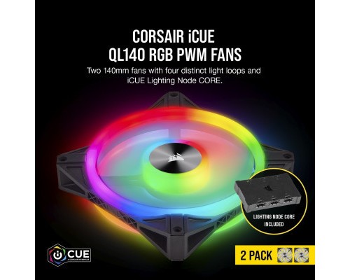 Кулер до корпусу Corsair QL Series, QL140 RGB, 140mm RGB LED Fan (CO-9050100-WW)