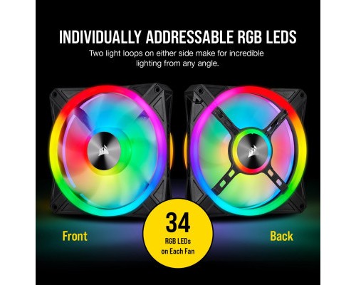 Кулер до корпусу Corsair QL Series, QL140 RGB, 140mm RGB LED Fan (CO-9050100-WW)