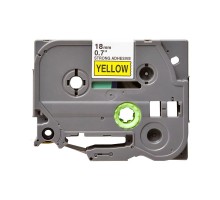 Стрічка для принтера етикеток UKRMARK B-S-T641P-BK/YE, сумісна з TZES641, 18мм х 8м. black on yellow (900608)