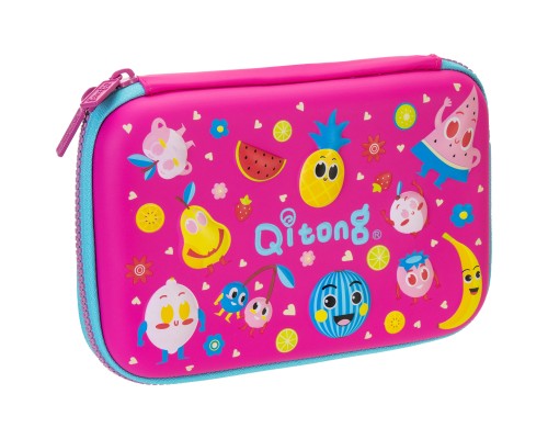 Пенал Cool For School 1 відділення з органайзером фуксія (QT-5675-Rosered)
