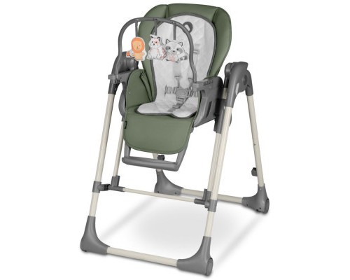 Стілець для годування Lionelo 2 в 1 Laurice Green Olive з функцією гойдалки (LO-LAURICE GREEN OLIVE)