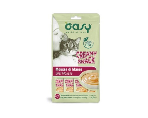 Ласощі для котів OASY Creamy Яловичина 60 г (8054329510681)