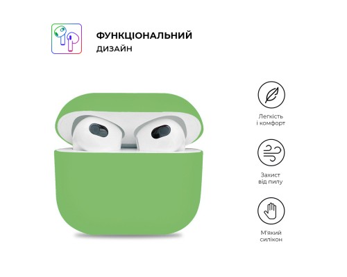 Чохол для навушників Armorstandart Ultrathin Silicone Case для Apple AirPods 3 Spiarmint (ARM60305) Чохол для навушників Armorstandart Ultrathin Silicone Case для Apple AirPods 3 Spiarmint (ARM60305)