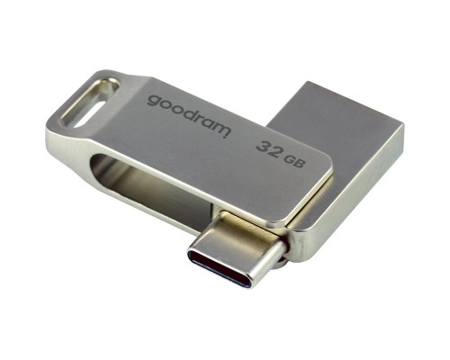 USB флеш накопичувач Goodram 32GB ODA3 Silver USB 3.0 / Type-C (ODA3-0320S0R11) 