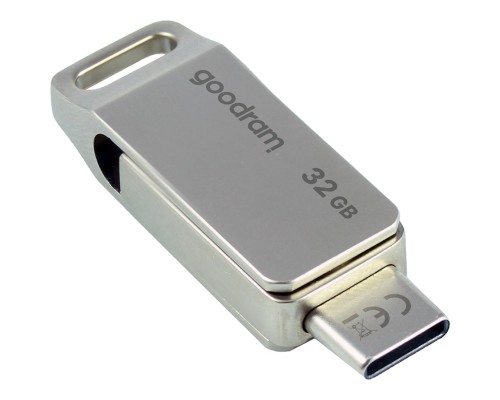USB флеш накопичувач Goodram 32GB ODA3 Silver USB 3.0 / Type-C (ODA3-0320S0R11) 