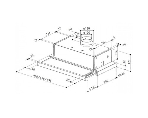 Витяжка кухонна Faber Flexa Ng Hip Bk A50 (315.0635.131)