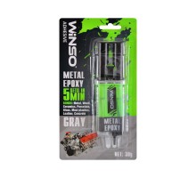 Автомобільний клей WINSO епоксидний двокомпонентний Metal Epoxy 30g,сірий (300500)