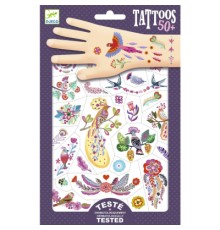 Набір для творчості Djeco Яскраві пташки наклейки на тіло (DJ09615)