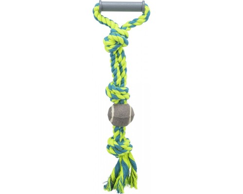 Іграшка для собак Trixie Канат плетений з ручкою та м'ячем 50 см d:6 см (4011905032801)
